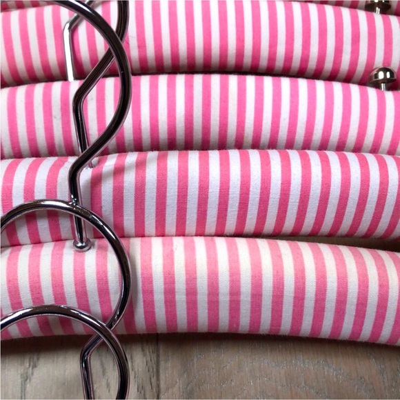 Vintage Victoria Secret PINK  Striped Hangers Set of 10 - Picture 6 of 6